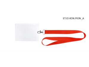 Clear vertical badge sleeve for professional name tags and corporate event credentials – KONGRES model