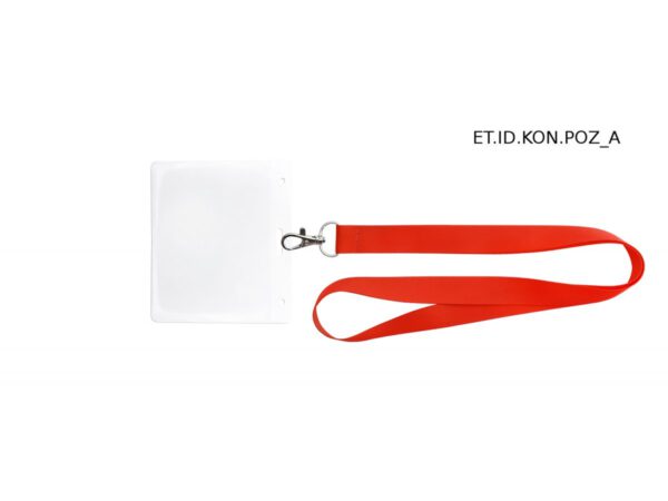 Clear horizontal badge sleeve for professional name tags and corporate event credentials – KONGRES model.