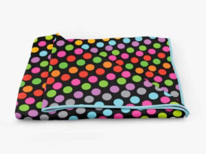 A high-quality fleece blanket with a print and customizable design. Perfect for a picnic or outdoor event. From AMGS Group.