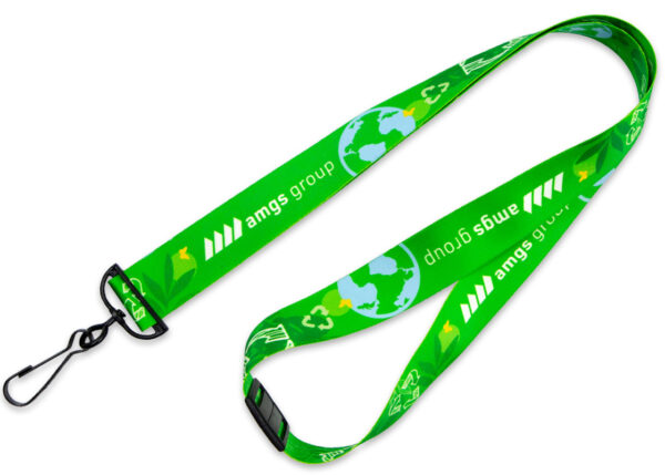 Green promotional lanyard designed for ID badges and security passes, suitable for all your event needs.