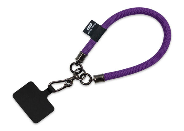Personalized short tubular wrist lanyard (15 cm) - various colors. Available from AMGS Group.