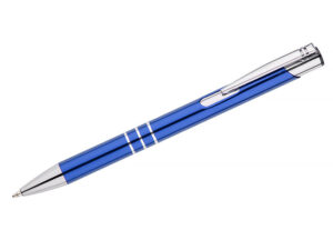 Elegant recycled aluminium pen rKALIPSO with chrome finish, customizable with company logo.