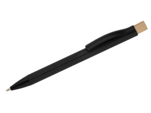 Stylish metal and bamboo pen PIK made of metal with bamboo button, customizable with logo.