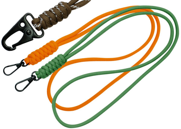 Long braided paracord lanyard – a promotional gadget perfect for outdoor campaigns. From AMGS Group.