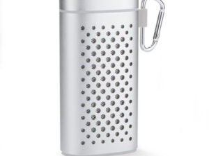 Promotional wireless speaker SOUND 4000 mAh with power bank and logo – elegant engraved gift.