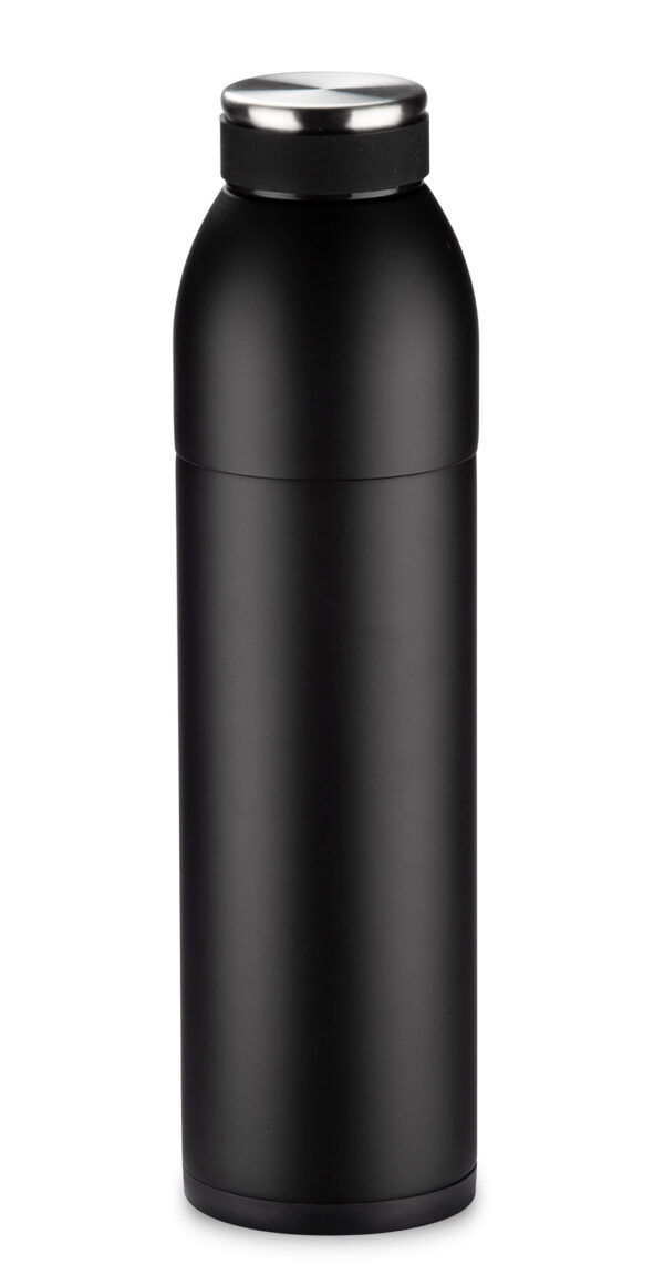 Promotional vacuum bottle DUAL 600 ml with detachable cup, customizable with logo.