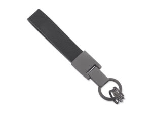 Premium keychain DERI in eco leather with multiple rings – elegant corporate gift.