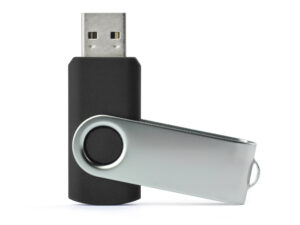 Business USB drive TWISTER 32 GB with swivel cover, customizable with logo for corporate branding.