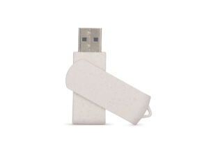TWISTO ECO USB 32 GB made of wheat straw plastic – eco promotional flash drive customizable with logo.