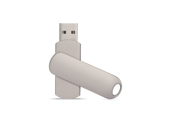 Branded USB Stick 64 GB with personalized logo engraving, ideal for promotional gifts.