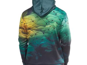 Men’s kangaroo-style hoodie with custom sublimation print. Order from AMGS Group.