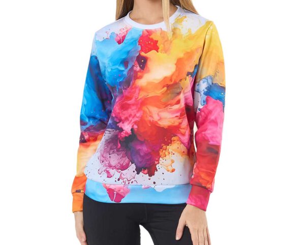 Custom Thermoactive Sweatshirt with Logo, colorful sublimation print. AMGS Group.